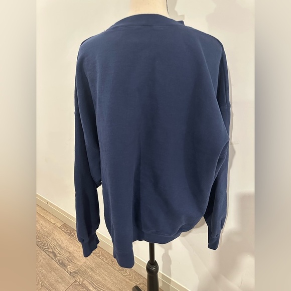 Hanes Vintage 2XL Unisex Classic Cotton Navy Blue pullover sweatshirt - Picture 2 of 4
